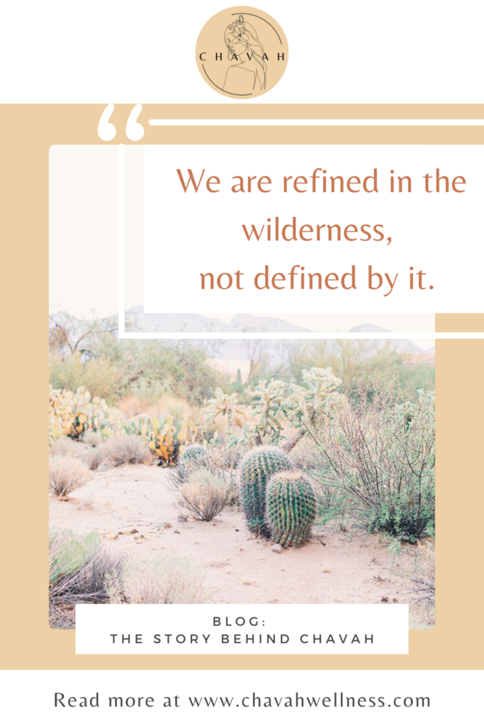 We are refined in the wilderness, not defined by it. The Story Behind Chavah.